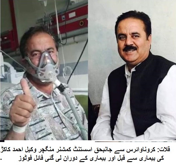 قلات ‘ کورونا وائرس سے اسٹنٹ کمشنر منگچر وکیل احمد کاکڑ سمیت  29افراد جاں‌بحق