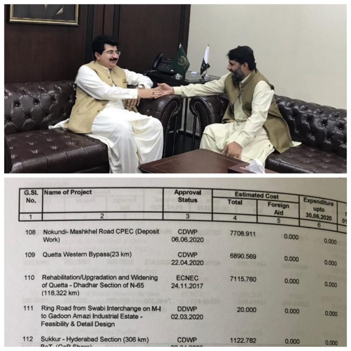 نوکنڈی ٹو ماشکیل روڑ بجٹ میں شامل کرانے پر چیئرمین سینٹ کا مشکور ہوں ، حاجی میر ذابد علی ریکی