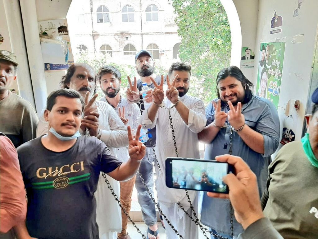 گرفتار 56 نون لیگی کارکن جوڈیشل ریمانڈ پر جیل منتقل