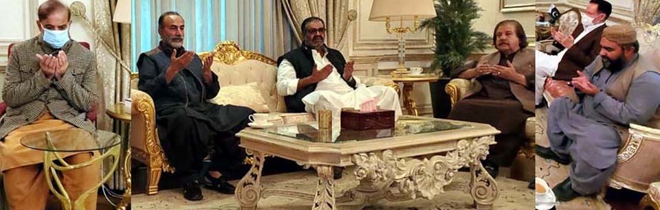 نوابزادہ حاجی میر لشکری خان رئیسانی کی میاں شہباز شریف سے ملاقات ، والدہ کی وفات پر تعزیت