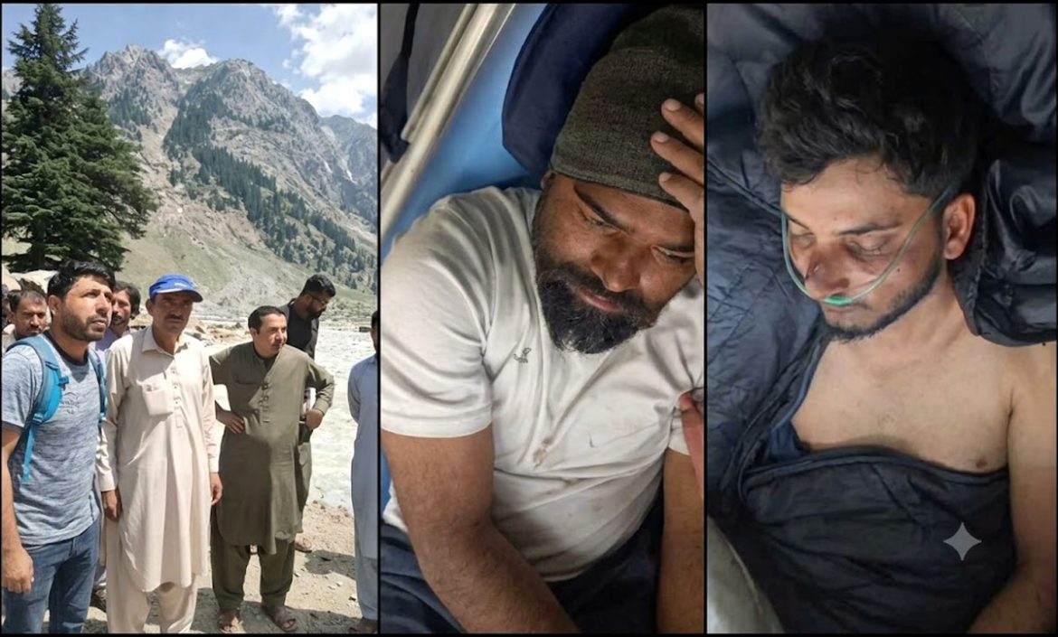 کالام میں گلیشیئر ٹوٹ گیا، 7 افراد زد میں آگئے، 6 کو بچا لیا گیا، ایک لاپتا