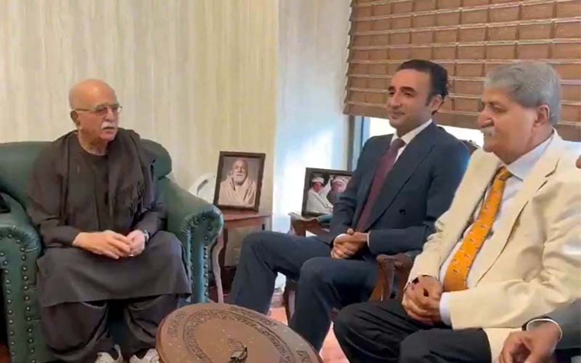 بلاول بھٹو کی محمود اچکزئی، راجہ ناصر سے ملاقات ، قانون سازی کے حوالے سے رابطے بڑھانے پر اتفاق