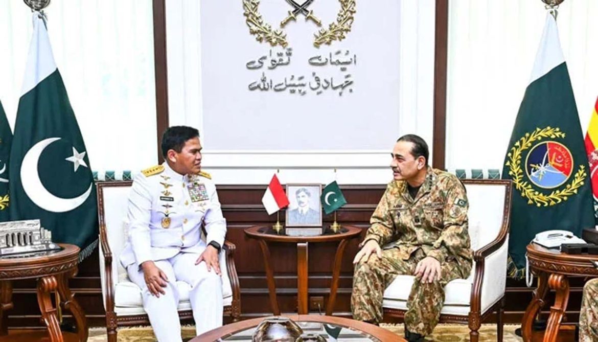 فیلڈ مارشل عاصم منیر سے انڈونیشین نیول چیف کی ملاقات