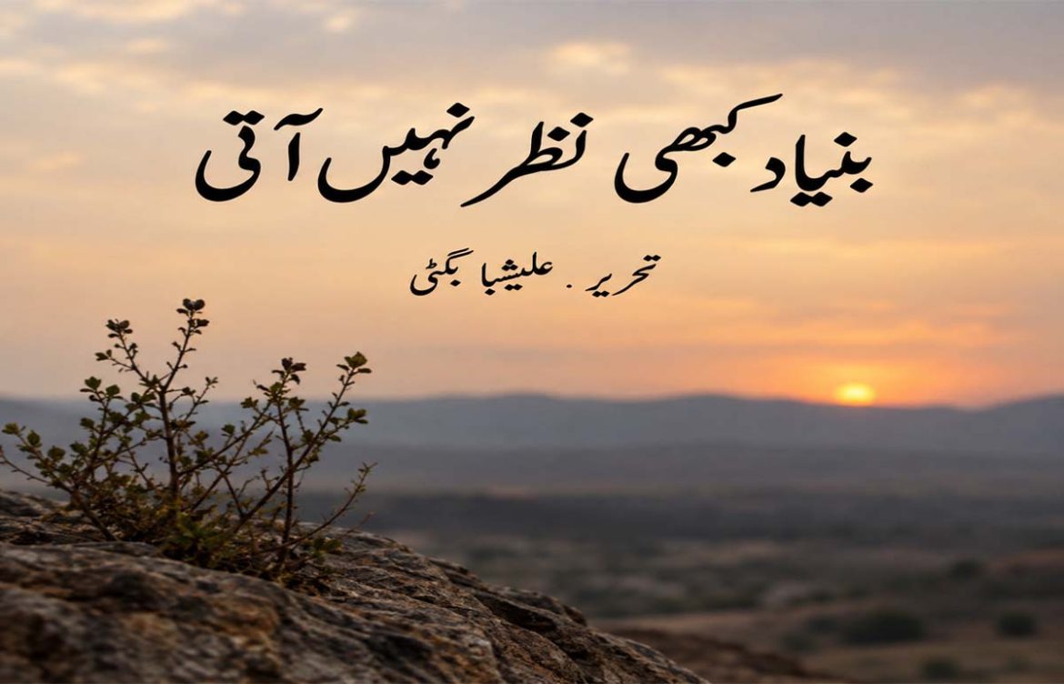 بنیاد کبھی نظر نہیں آتی