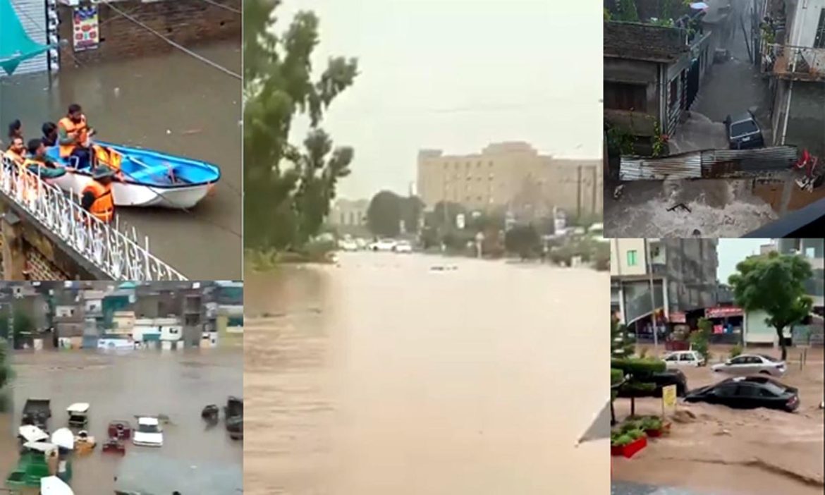 ’یہ سڑکیں کبھی زیرِ آب نہیں آئیں، تعمیراتی کام نے اسلام آباد کا حلیہ بگاڑ دیا‘، شدید بارش سے تباہی پر صارفین برہم